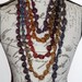 Crochet Bauble Bubble Beaded, Natural Fiber Infinity Necklace Scarf, Wrap Around, 98 inches, Endless ways to wear, Horizon, Blues, yellows