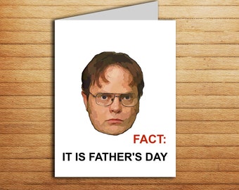 The Office Fathers Day Card Printable Funny Father's Day Gift For Dad From Daughter Son Husband Stepdad Card Dwight Schrute Michael Scott