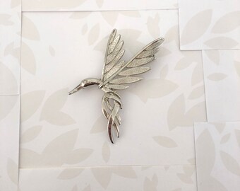 Humming Bird Brooch - Humming Bird - Bird Brooch - Birds - Animal Brooch - Silver Brooch - Nature Brooch - Animal Brooch - Gift for Wife