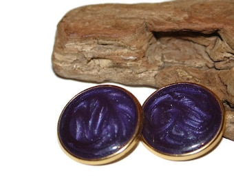 Vintage Eggplant Purple Earrings, Eggplant Purple Jewelry, Purple Earrings, Purple Jewelry, Purple Enamel Earrings, Gift for Her