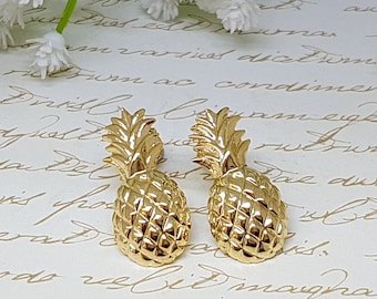 Pineapple Earrings, Gold Earrings, Pineapple Stud Earrings, Dainty Earrings, Pineapple Studs, Gold Pineapple Earrings, Summer Earrings, Gift