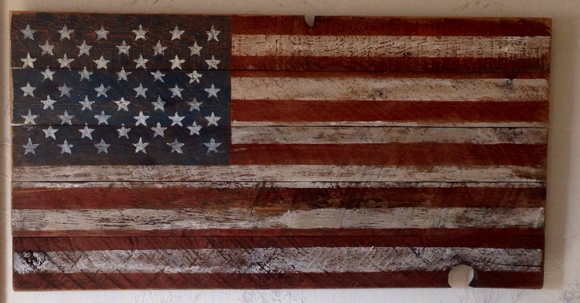American Flag Made From Reclaimed Rustic Saw Marked Barn Wood American Flag Made From Reclaimed Rustic Saw Marked Barn Wood