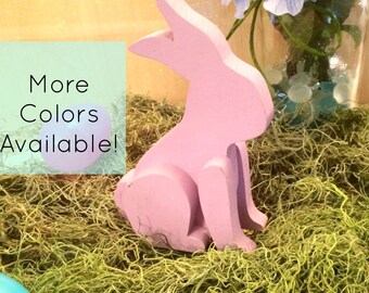 Bunny Decor - Easter Bunny - Easter Bunny Decor - Easter Decor - Wood Easter Bunny - Spring Decor - Pastel Easter Bunny - Handmade Easter De