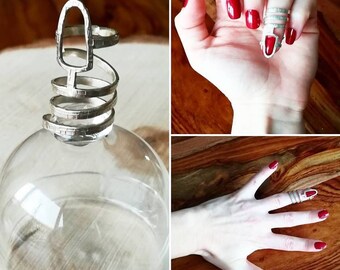 925 sterling silver nail ring