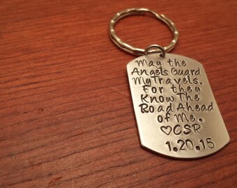 Personalized-keychain-personalized-guardian angel-Guiding Angels-Personalized keychain-New driver gift-Angels guard travel-key chain