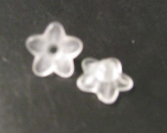 set of 8 white transparent cups 9mm in diameter