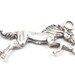 1pc - Matte Silver Plated Horse Pendant-85x40mm (421-003SP)