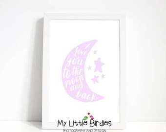 I Love You to the Moon and Back - Pink