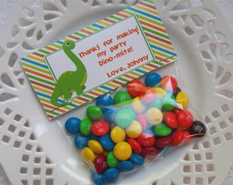 Printable Dinosaur Birthday Bag Toppers