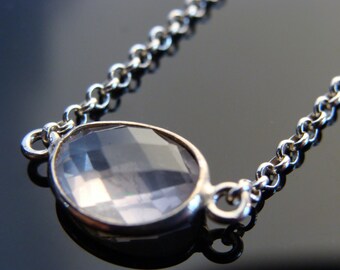 Rose Quartz 925 Sterling Silver Bracelet