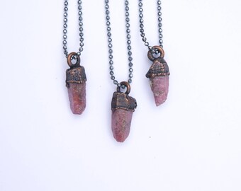 Ruby crystal necklace | Raw ruby necklace | Raw mineral necklace | Ruby gemstone pendant on sterling chain | Rough ruby crystal pendant