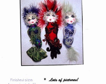 Bubble Doo Mermaid 6" Pin Doll Pattern By Caroline Erbsland Signed