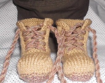 Baby Combat Boots military style boots handknitted riggers