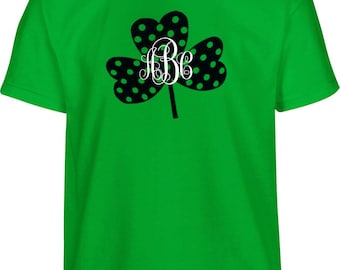 St Patricks Day Shirt Women, Shamrock Monogram, Monogram Shirt, St Pattys Day Shirt, St Patricks Day, Irish Shirt, Shamrock Shirt, Monogram