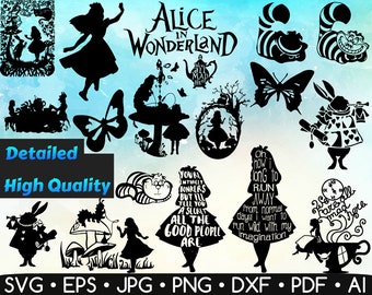 Download Alice wonderland svg | Etsy