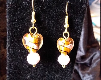 Lampwork glass hearts
