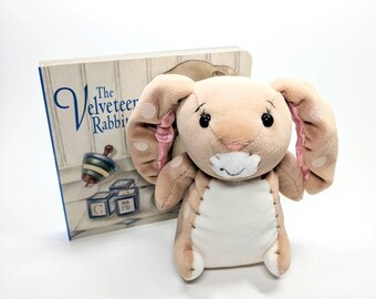Collectible Velveteen Rabbit book and plush toy set.
