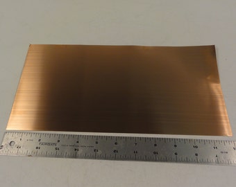 Copper sheet, 6"x 12" Sheets, 14ga, 16ga, 18ga, 20ga, 22ga, 24ga, 26ga, 30ga, 32ga, 34ga