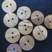 10 Small Natural Bamboo Buttons
