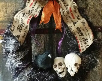The way the crow flies Halloween wreath