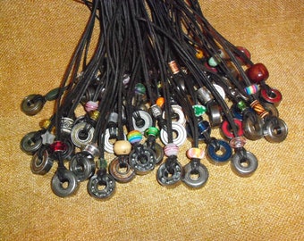Recycled skate bearing necklace