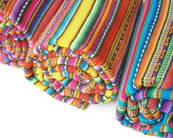 Tribal Fabric Colorful Striped Fabric Boho Fabric Cloth Bohemian Decoration Soft Material Ethnic Fabric HALF YARD/0.45 M