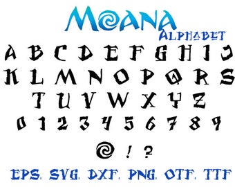 Moana Alphabet, moana font svg, svg font, Svg, Dxf, Eps, Png, Alphabet letters, Calligraphy printables, Cursive Disney Svg Font, font svg