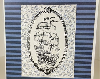 Birthday Card - Masculine Birthday Card - Nautical Birthday Card