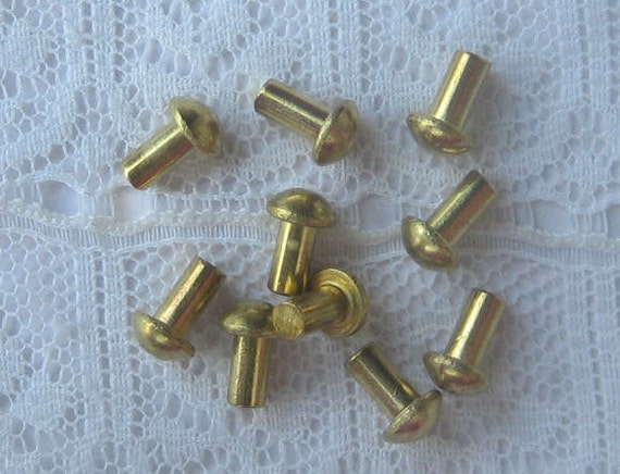 Solid Brass Rivets 332 Hole X 316 Length