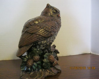 Vintage owl ceramic figurine used