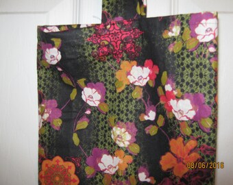 Plastic Grocery Bag Holder Cotton Asian Print