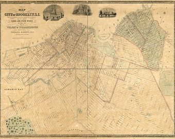 Rullman map of San Antonio Bexar County Texas TX 1890.