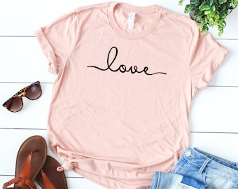 Love tshirt | Etsy