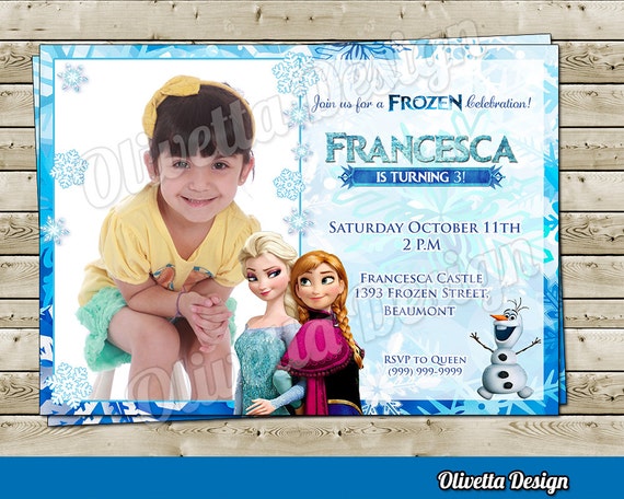 Elsa Anna Frozen Invitation Frozen Birthday Invitation