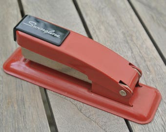 Mid Century Swingline 711 Stapler - Red Orange