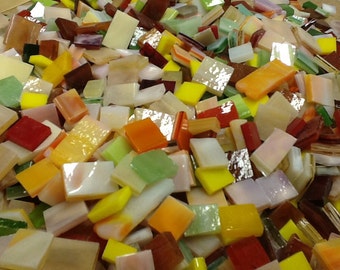 FLOWER COLOR MIX - Stained Glass Mosaic Tile Supply B41
