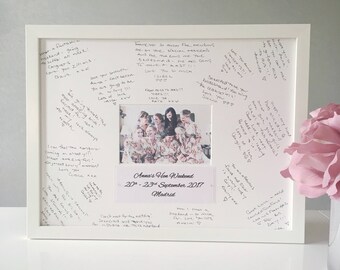 Hen Party Gift - Hen Guest Book - Hen Party Accessories - Hen Night Gift - Guest Book Frame - Hen Gift For Bride - Gift For Hen -