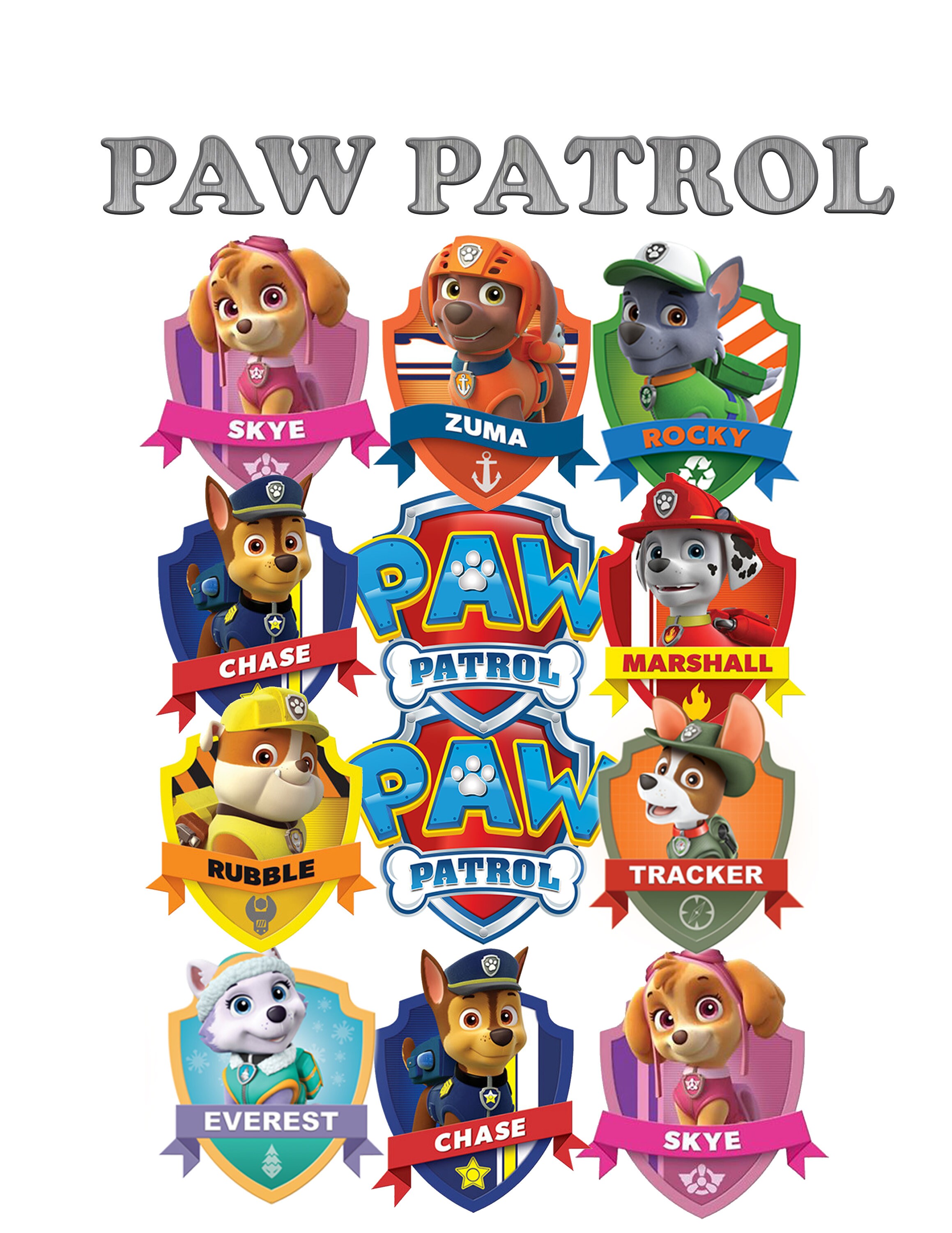24 PAW PATROL toppers. Paw Patrol Cup Cake toppers 24