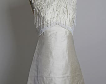 1960s Beaded Silk Dress