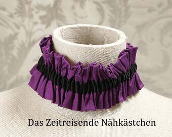 Garter belt - purple silk