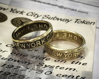 New York City Subway Token Ring FREE RESIZING - My Rings in the NY Daily News nyc