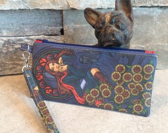Doctor Who Amy Pond inspired zipper pouch.