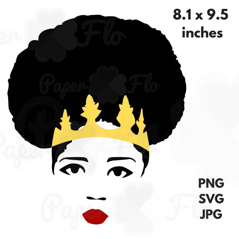 Download Black Woman Queen Afro SVG Diva JPG file queen png digital art