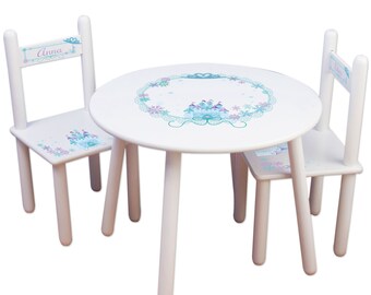 Girls Princess Table & Chair Set Frozen Kids Furniture Girls Princess Table & Chair Set Frozen Kids Furniture