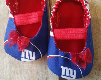 NY Giants Baby Maryjane Booties