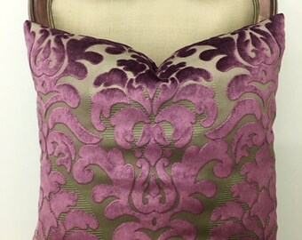 Luxury Plum Velvet Designer Pillow Cover, Plum Pillows, Velvet Pillow, Throw Pillow, Decorative Pillow, Cushions, Plum Velvet Pillow Covers