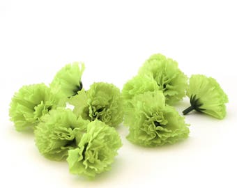 100 Lime Green Baby Carnations - Artificial Flowers - PRE-ORDER