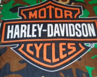 vintage harley davidson blanket