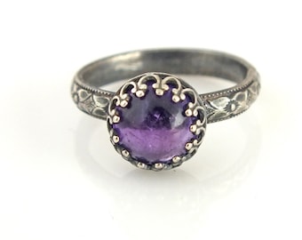 Amethyst Ring, Amethyst Jewelry, Unique Wedding Ring, Womens Wedding Ring, Purple Amethyst Ring, February Birthstone, February Birthday