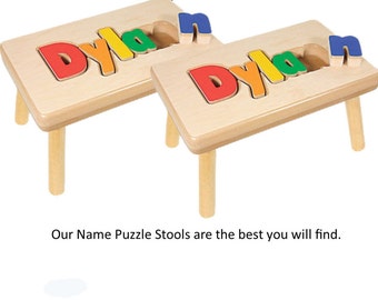 Two Stool Option: Name Puzzle stool, Save 10.00 on shipping